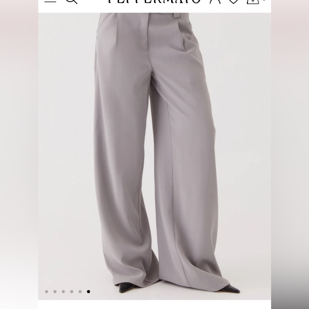 Peppermayo Elle Wide Leg Tailored Pants Gray size 4 - Picture 5 of 14
